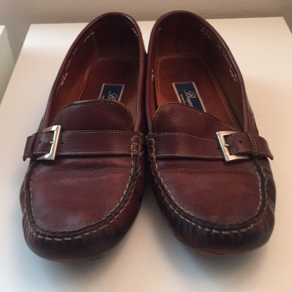 Bragano Men’s Brown Buckle Loafers Size 9.5 Made In  Italy